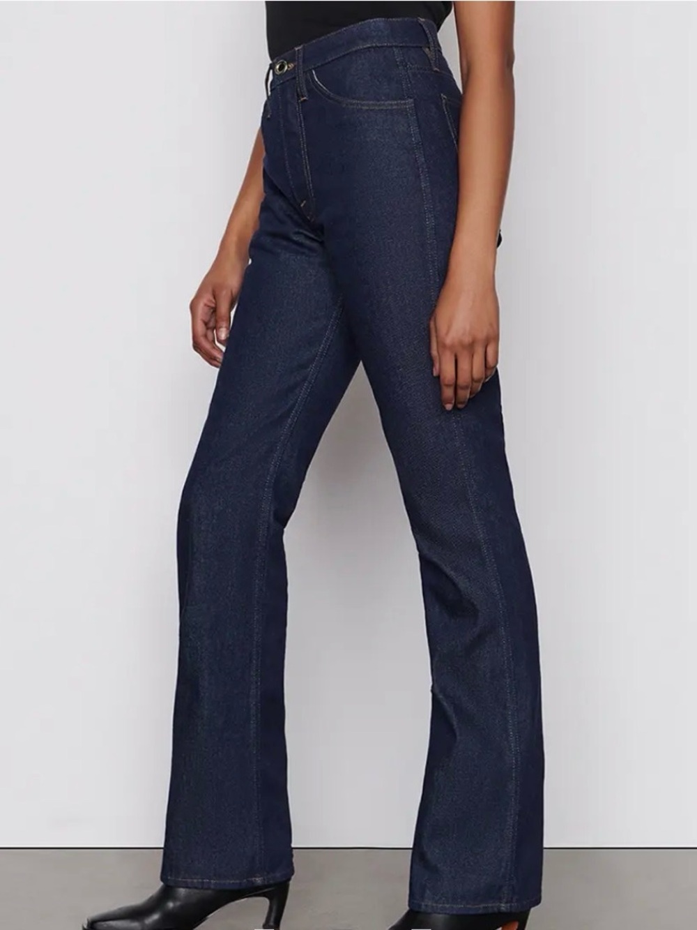 Frame Denim Straight-Leg Jeans in Deep Blue